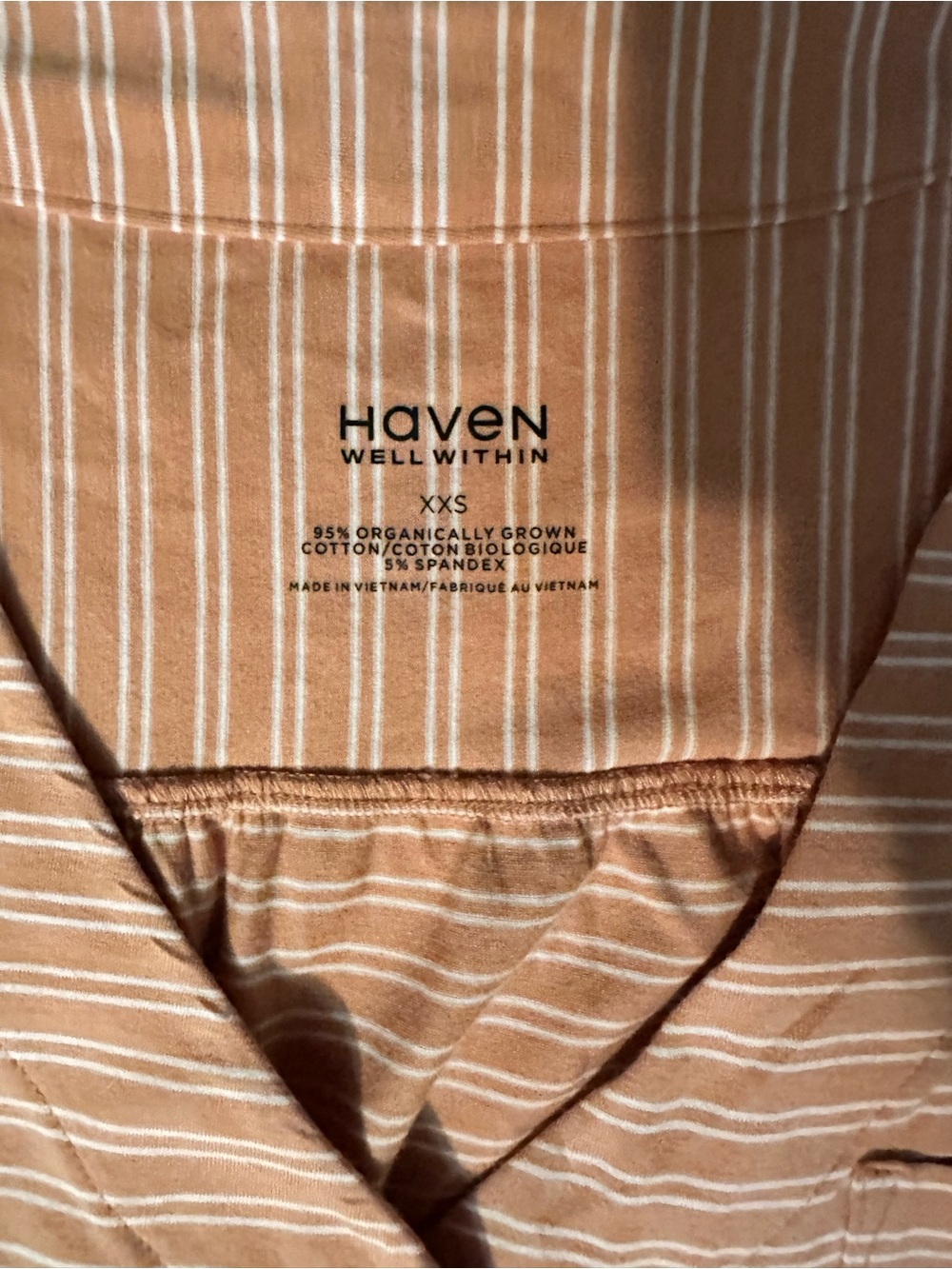 Have Striped Tan and White Polo Shirt